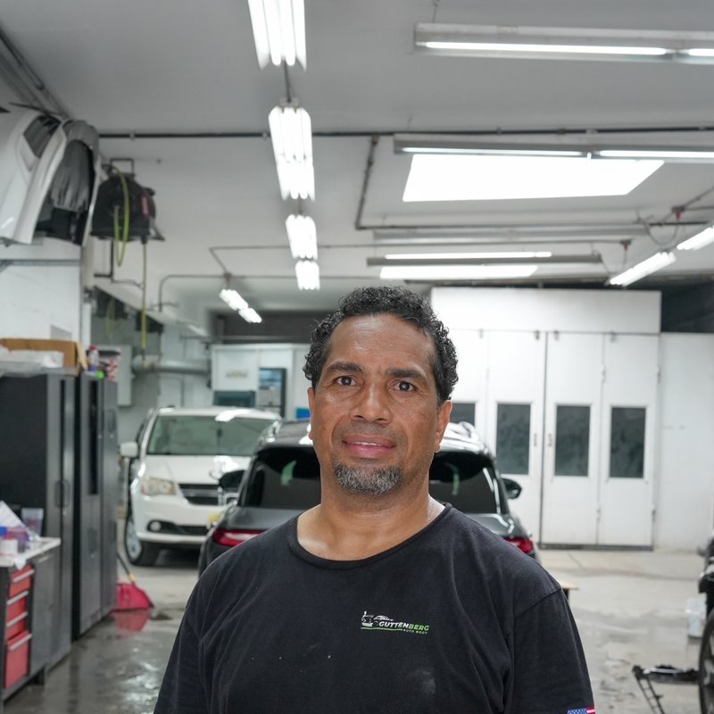 Joel, technician at Guttenberg Auto Body